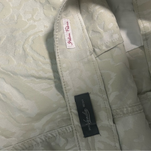 Vanilla Trouser Pants Women’s 40 N Becky Cream White Italian High Rise - Picture 3 of 9